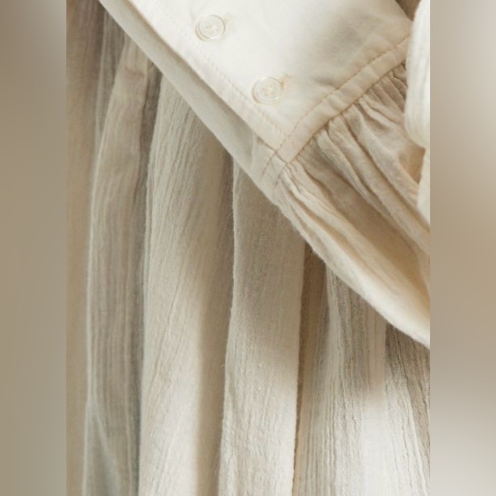 NWT FREE PEOPLE MALIBU CRINKLE TOP WHISPER WHITE - Picture 4 of 4